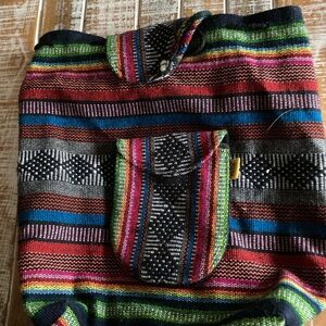 Colorful Striped Backpack